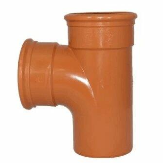 110mm Equal Tee Junction 87.5DEG Double Socket For uPVC Underground Drainage Pipe