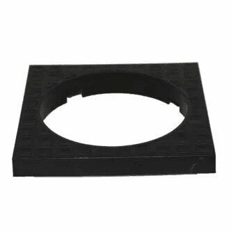 Square Top Adaptor Black PP 228mm X 228mm For Bottle Gully
