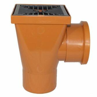 Back Inlet Square Hopper For 110mm Underground Drainage Pipe