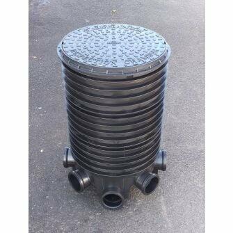 450mm x 865mm Inspection Chamber Set 5-Inlet c/w B125 Ductile Iron Cover
