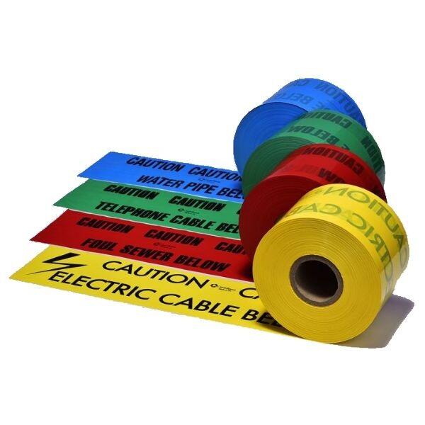 ELECTRIC GAS WATER UNDERGROUND WARNING TAPE 150MM X 365M 50-MICRON