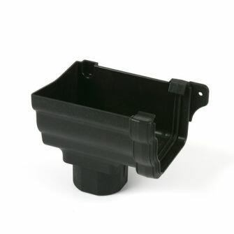 Ogee Guttering 106mm Cast Iron Style LH Stop End Outlet Prostyle