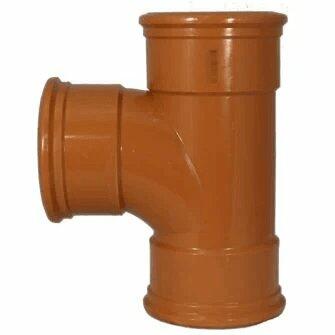 110mm Equal Tee Junction 87.5DEG Triple Socket For 110mm Underground Drainage Pipe