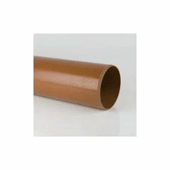 110mm Underground Drainage Pipe 3mtr Plain Ended