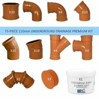 110mm Underground Drainage 73-Piece Premium Starter Kit