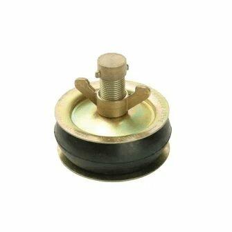 100mm STEEL TEST PLUG / BUNG FOR 1/2" OUTLET c/w BRASS WINGNUT
