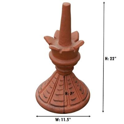 Round crown roof finial measurements