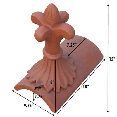 Old fleur segmental finial measurements