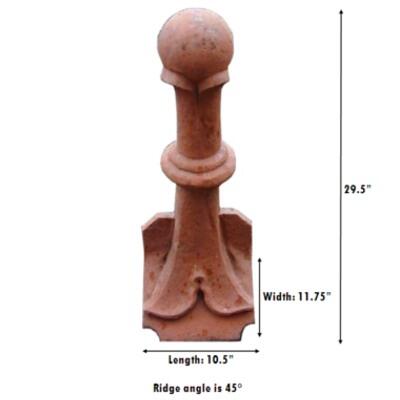 Tall ball roof finial measurements