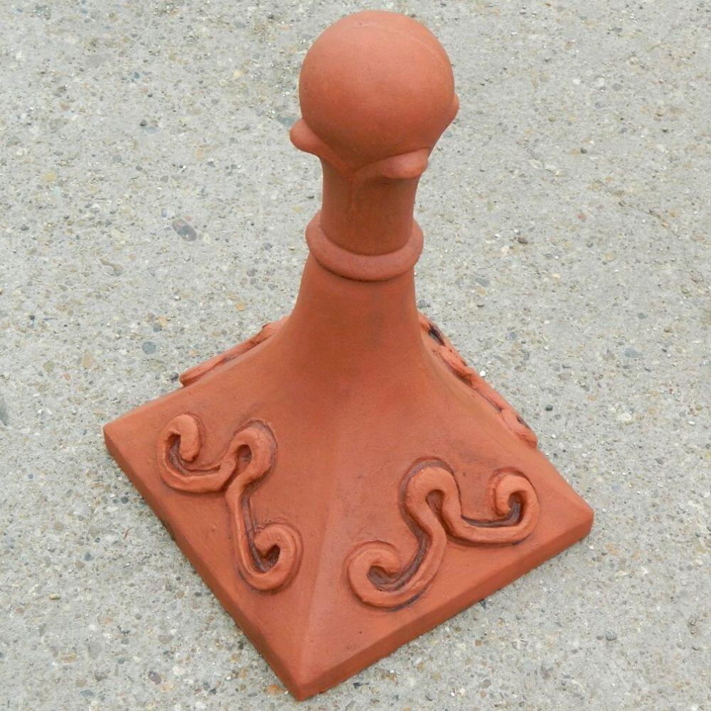 Square ball top spire roof finial