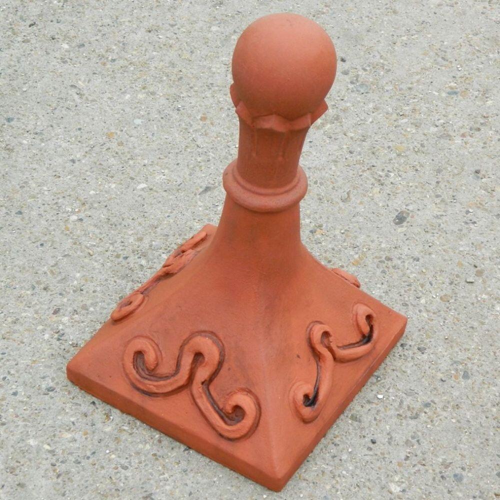 Square ball top roof finial spire
