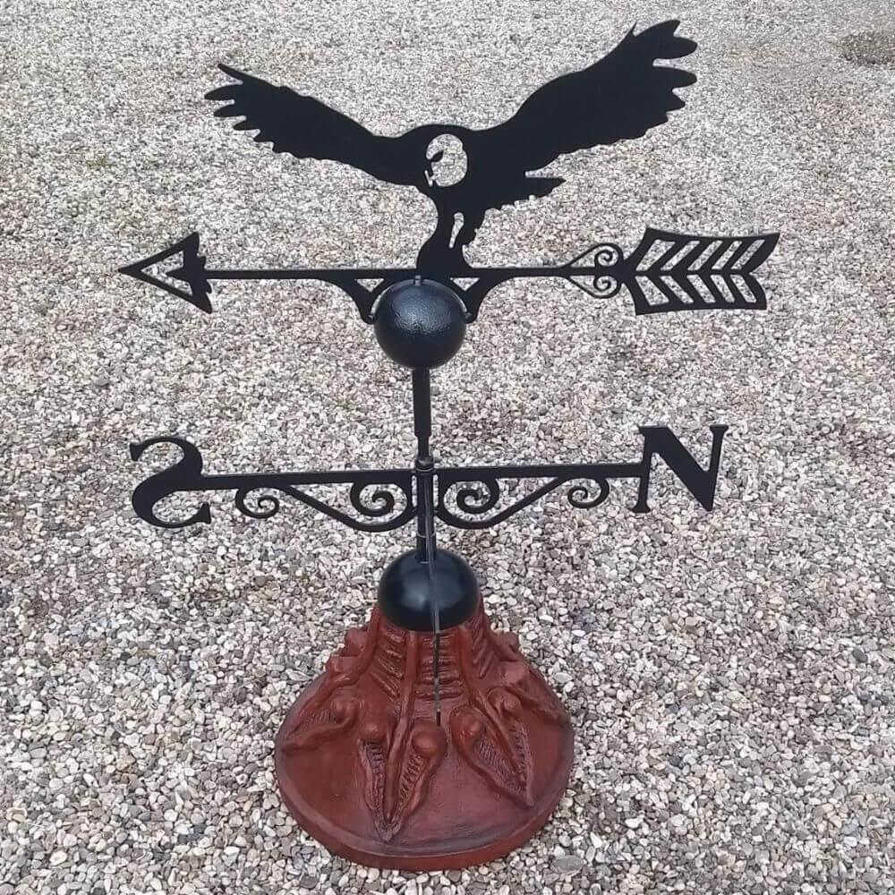 Owl weathervane supplied on a round ridge tile capping