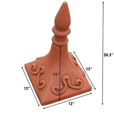 Square spike spire finial measurements