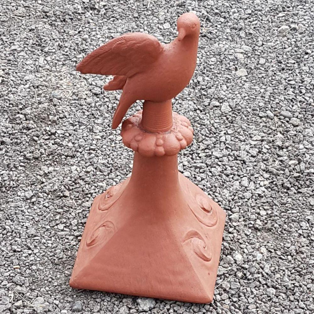 Dove finial hip end roof finial
