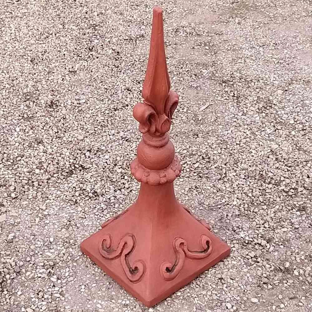 Square spire ridge finial
