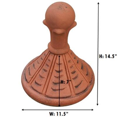 Round 4 leaf ball roof finial measurements