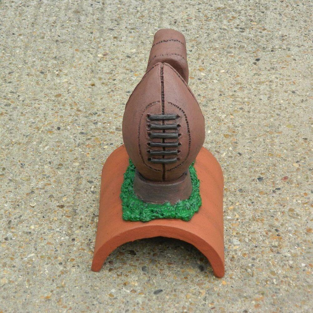 Handpainted rugby roof finial