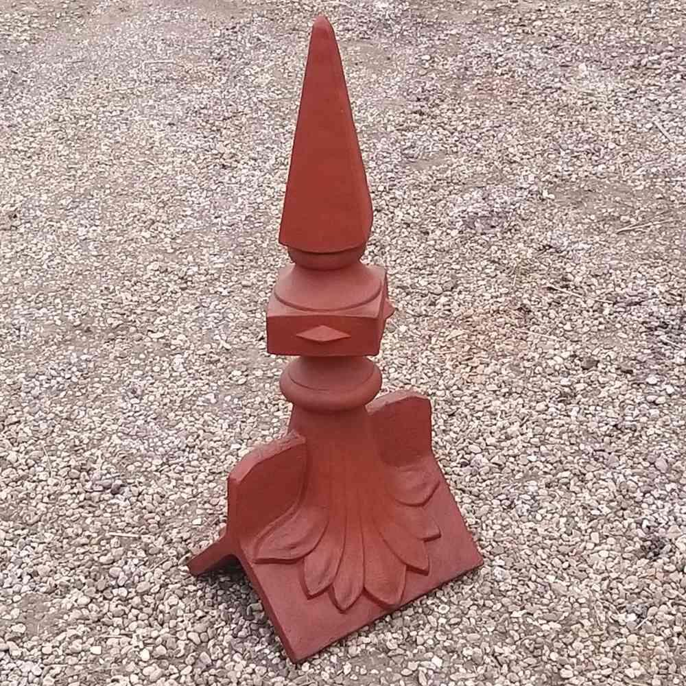 Seven leaf square spire ridge finial