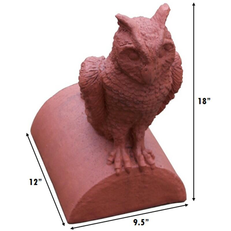 Terracotta owl finial measurements