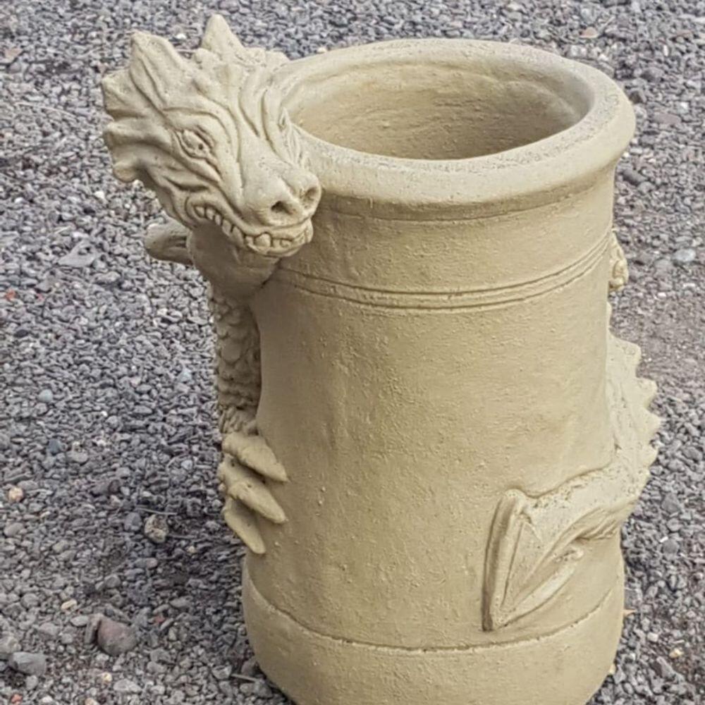 Bathstone dragon chimney pot bathstone left pot