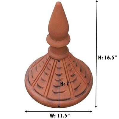 Round spike roof finial measurements