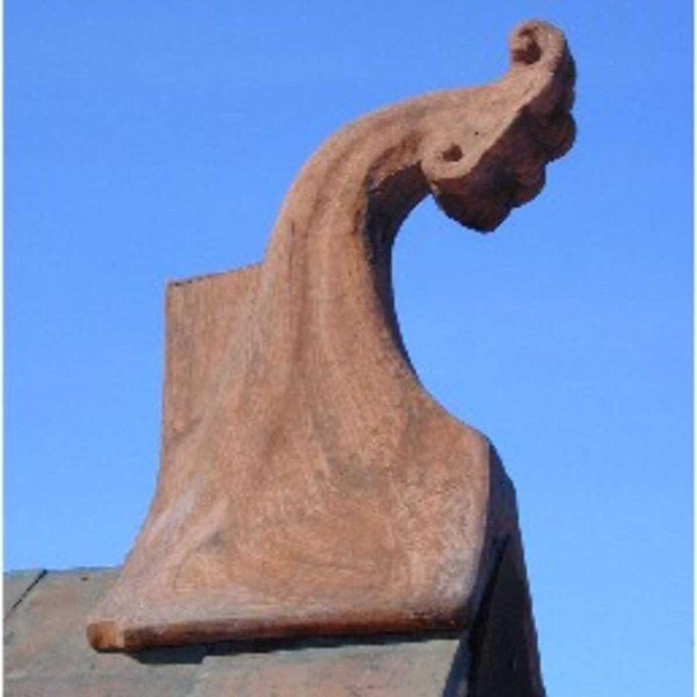 Grape roof finial installed on a roof