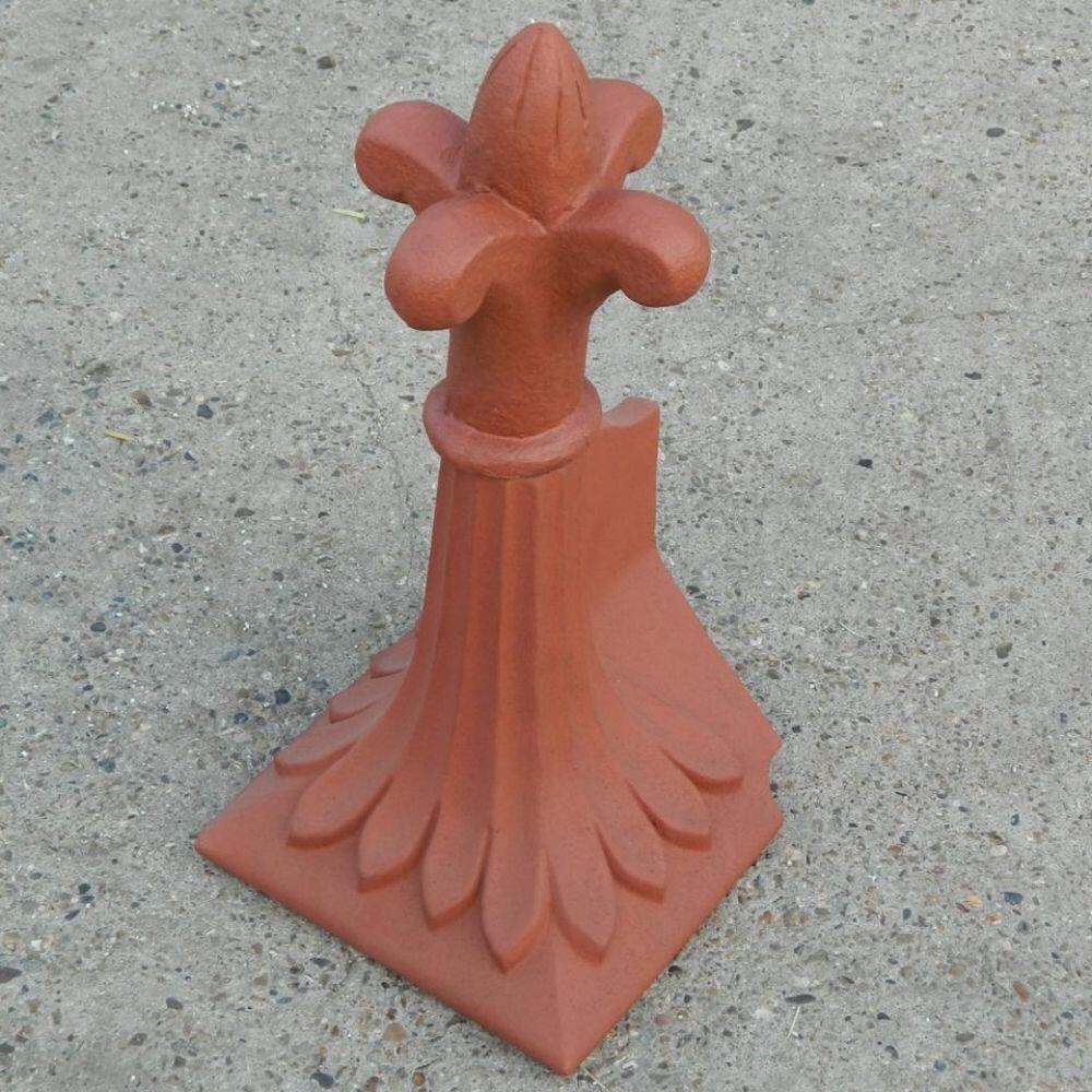 Angled block end old fleur roof finial