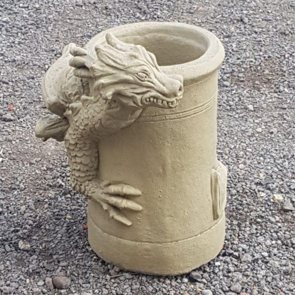 Dragon chimney pot bathstone left pot