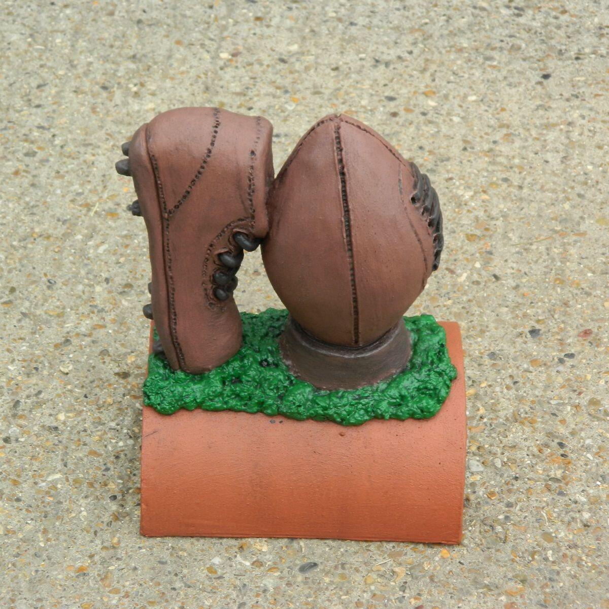 Handpainted rugby finial