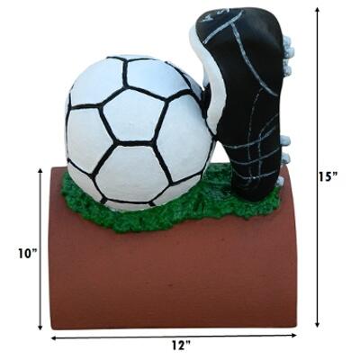 Handpainted football roof finial measurements