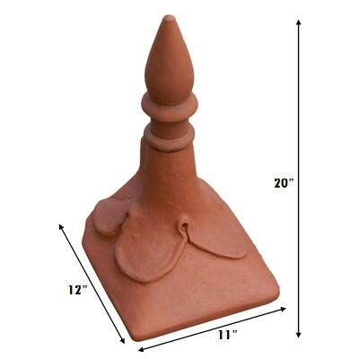 Block end colonial spike finial measurements