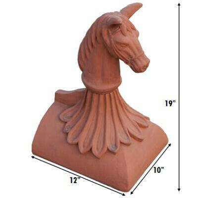 Half round horse block end finial measurements