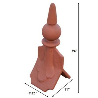 Victorian spike ball roof finial measurements