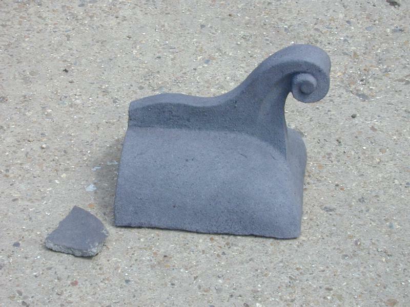 Swan neck block end in grey