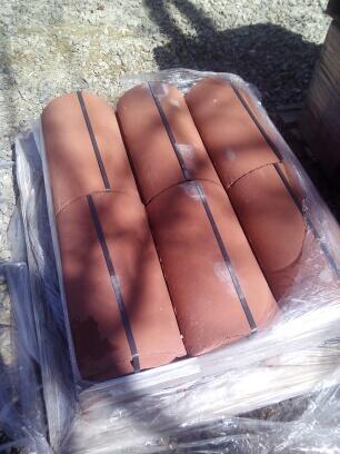 farmhouse red segmental ridge tiles 2