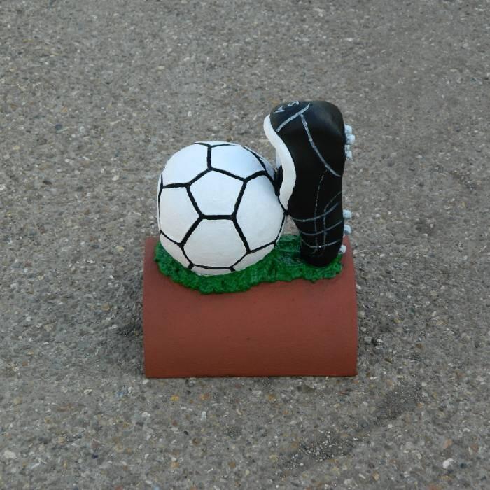 Hand painted football roof finial
