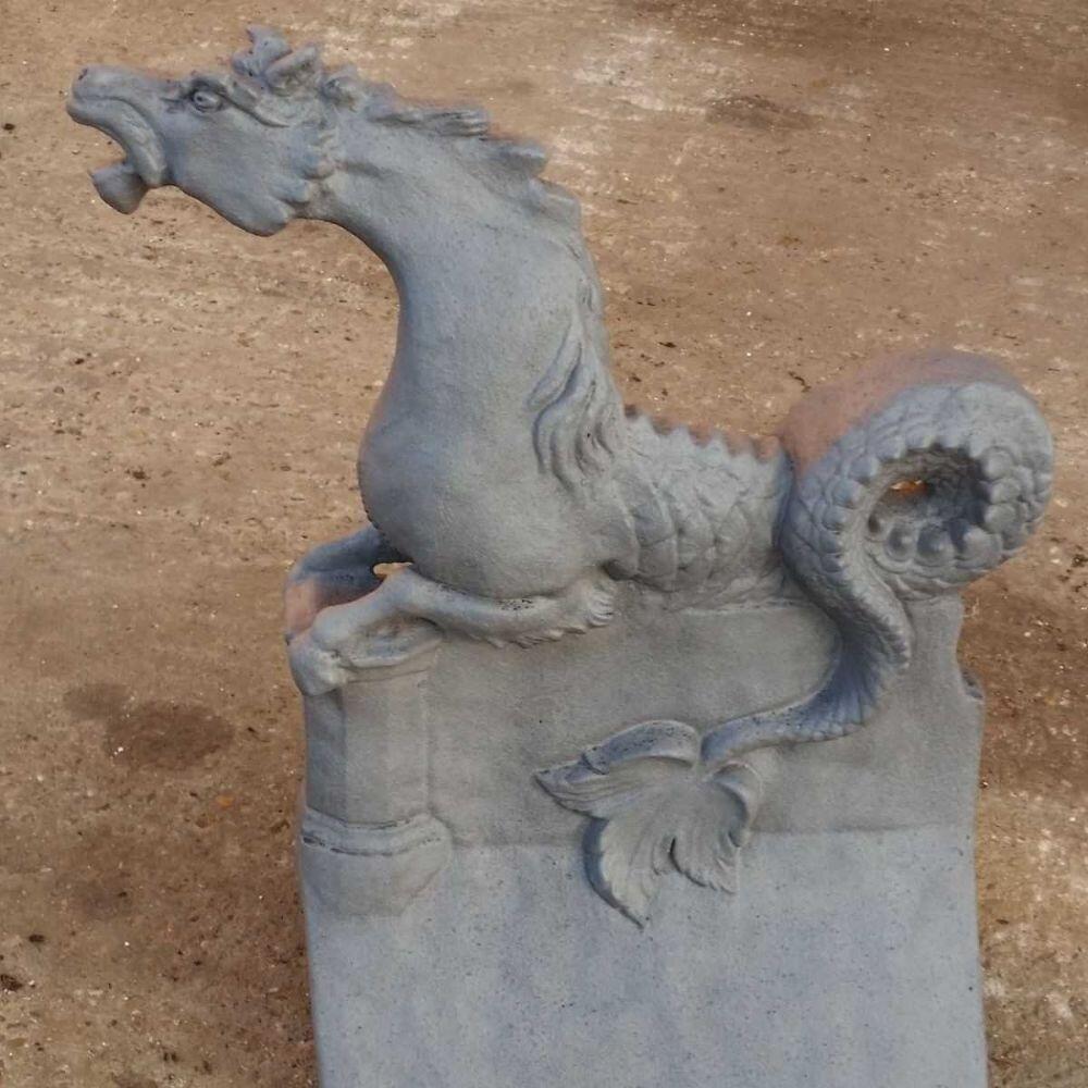 Poseidon sea horse finial slate grey