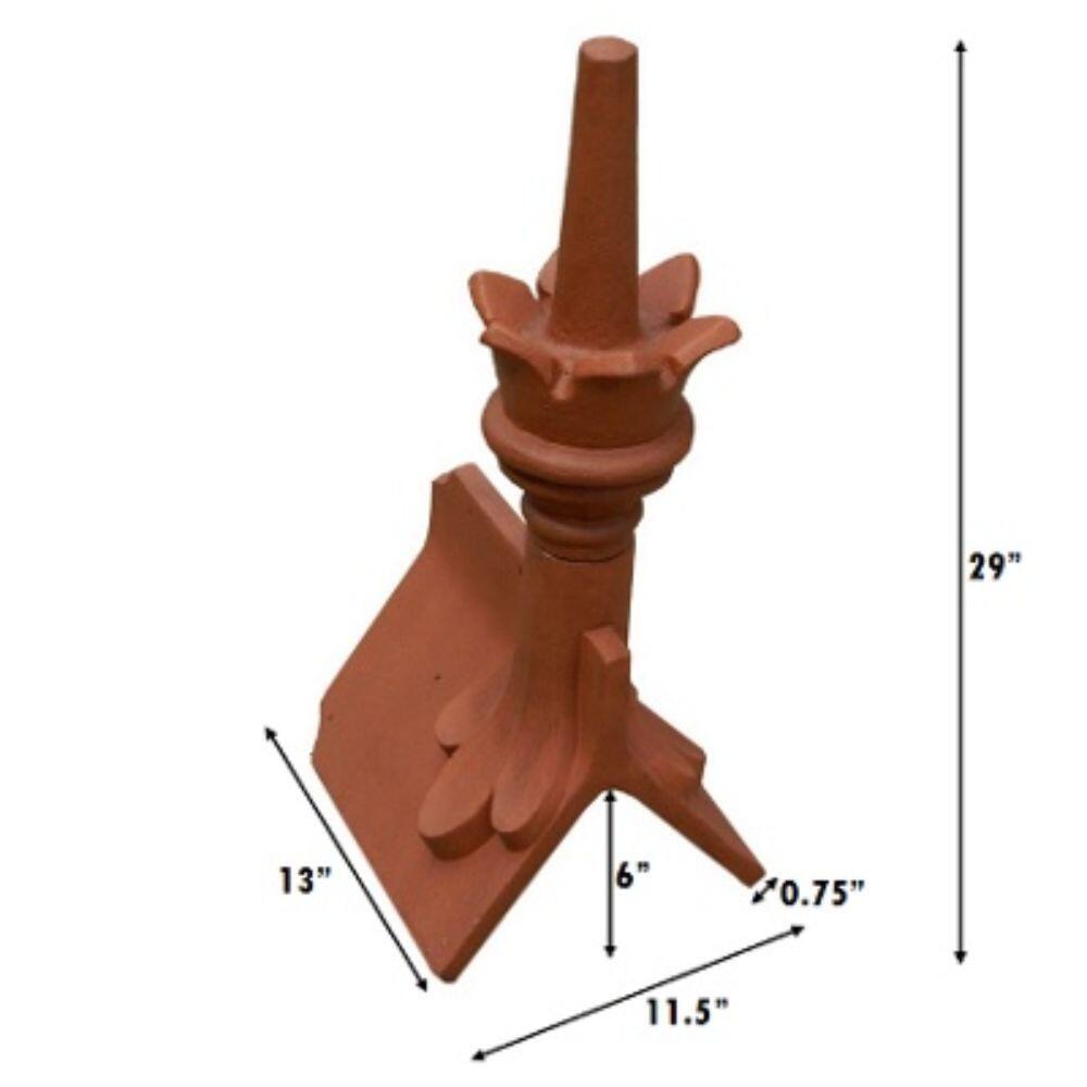 Six leaf column crown finial measurements
