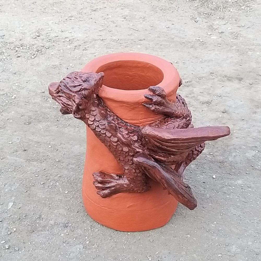 Dragon chimney pot 2 tone glaze 1