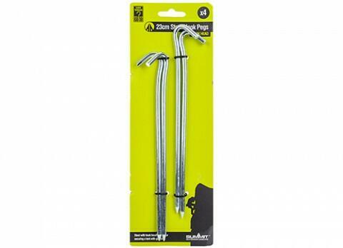 Summit 4 Pack 23cm 9" 6mm Steel Hook Pegs