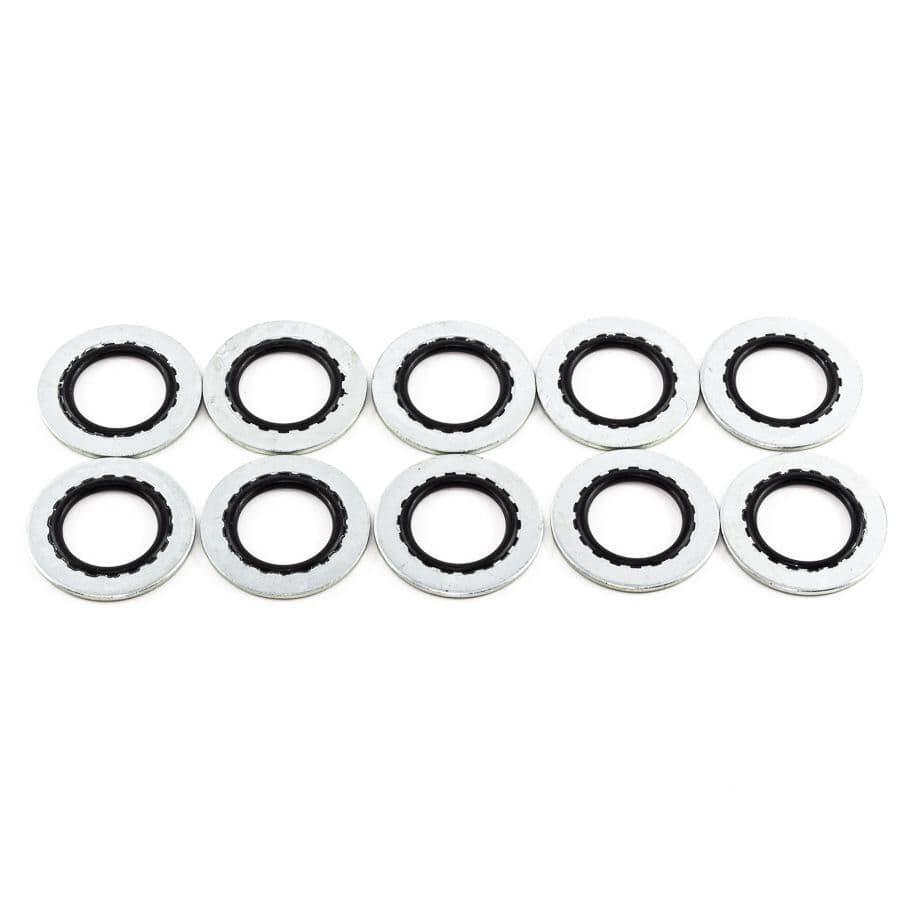 10AN Rubber and Metal Crush Crush Washer Pack of 10