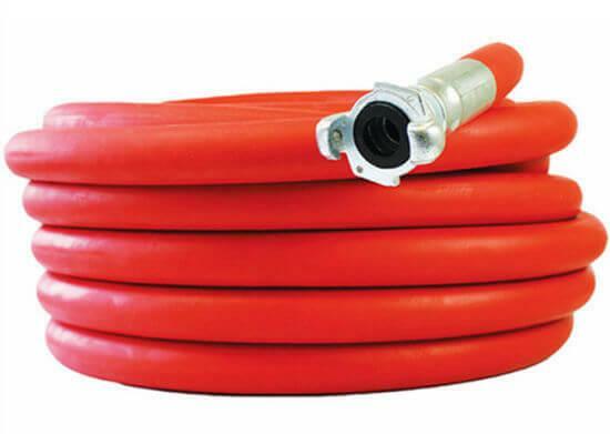 RED JACKHAMMER AIR HOSE W/CHICAGO FITTINGS (150 Psi) - Flex Pipe USA