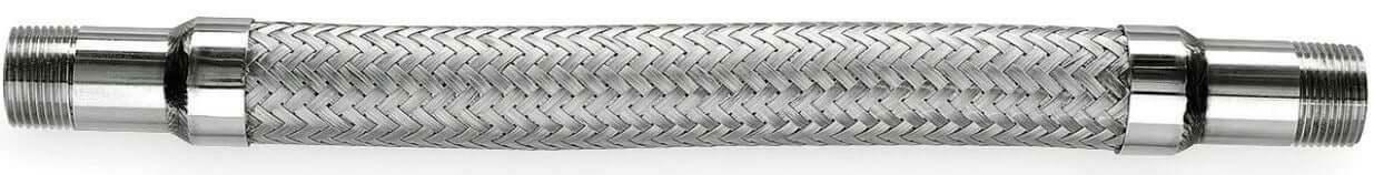 Flex Pipe USA 316 Stainless Steel Braided Hose with Male NPT Fittings, High Pressure