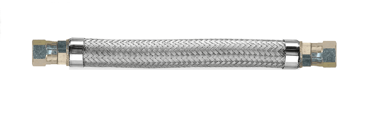 Stainless Steel Single Braided Metal Flexible Hose Carbon Steel Female 37 Degree JIC - Flex Pipe USA
