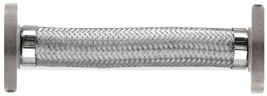 321SS Corrugated Hose 304 SS Braid Carbon Steel 150# Raised Faced Flanges - Flex Pipe USA-Product Image