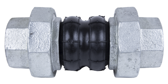 Picture of Sphere type rubber expansion joint NPT threaded ends