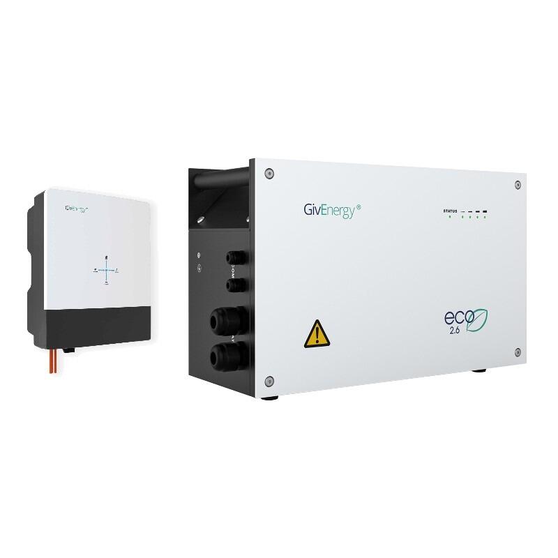 GivEnergy 3.68kW Hybrid Inverter with 2.6kWh LiFePO4 Battery Bundle ...