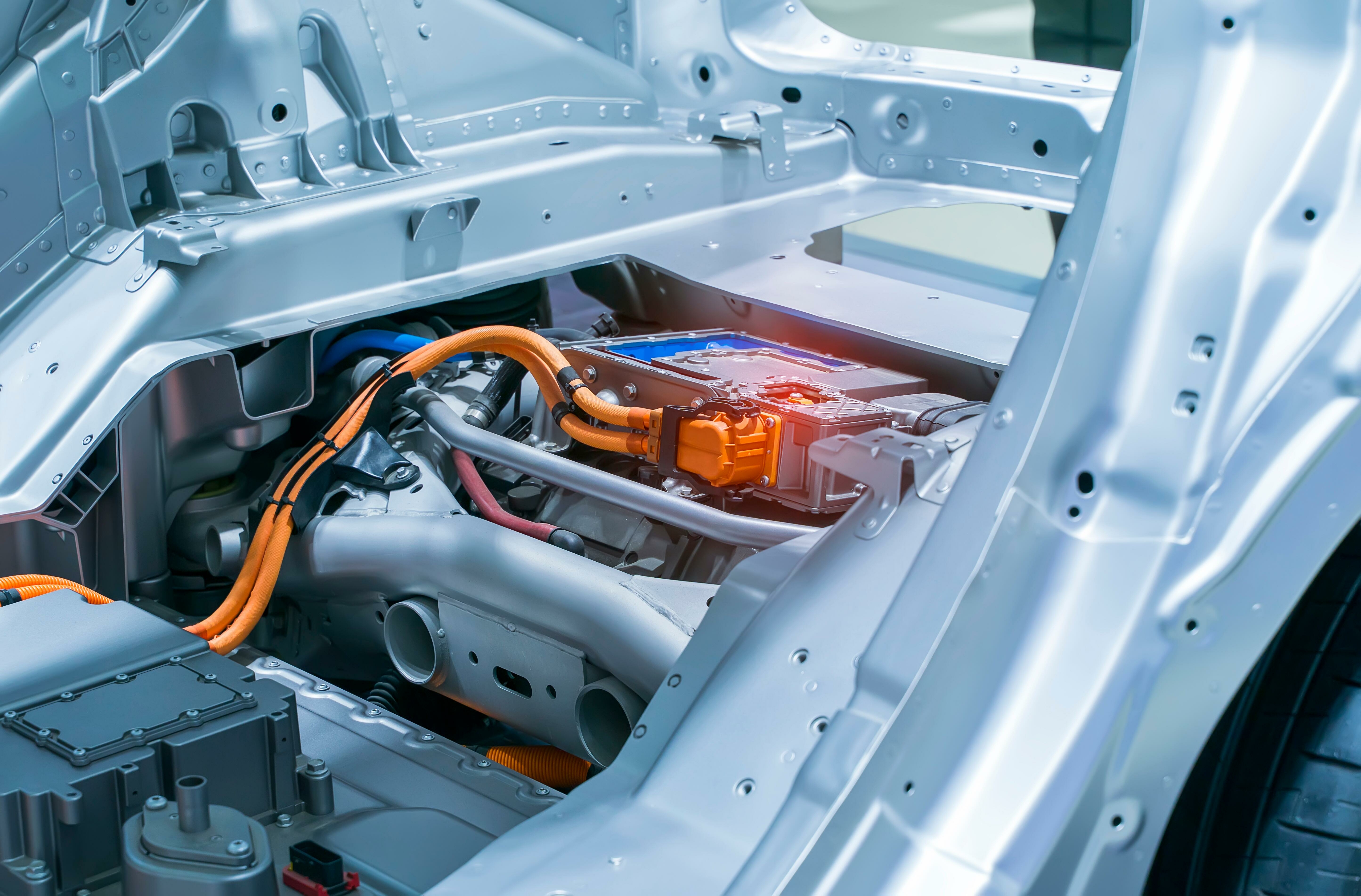 Electric Parts in Car Chassis
