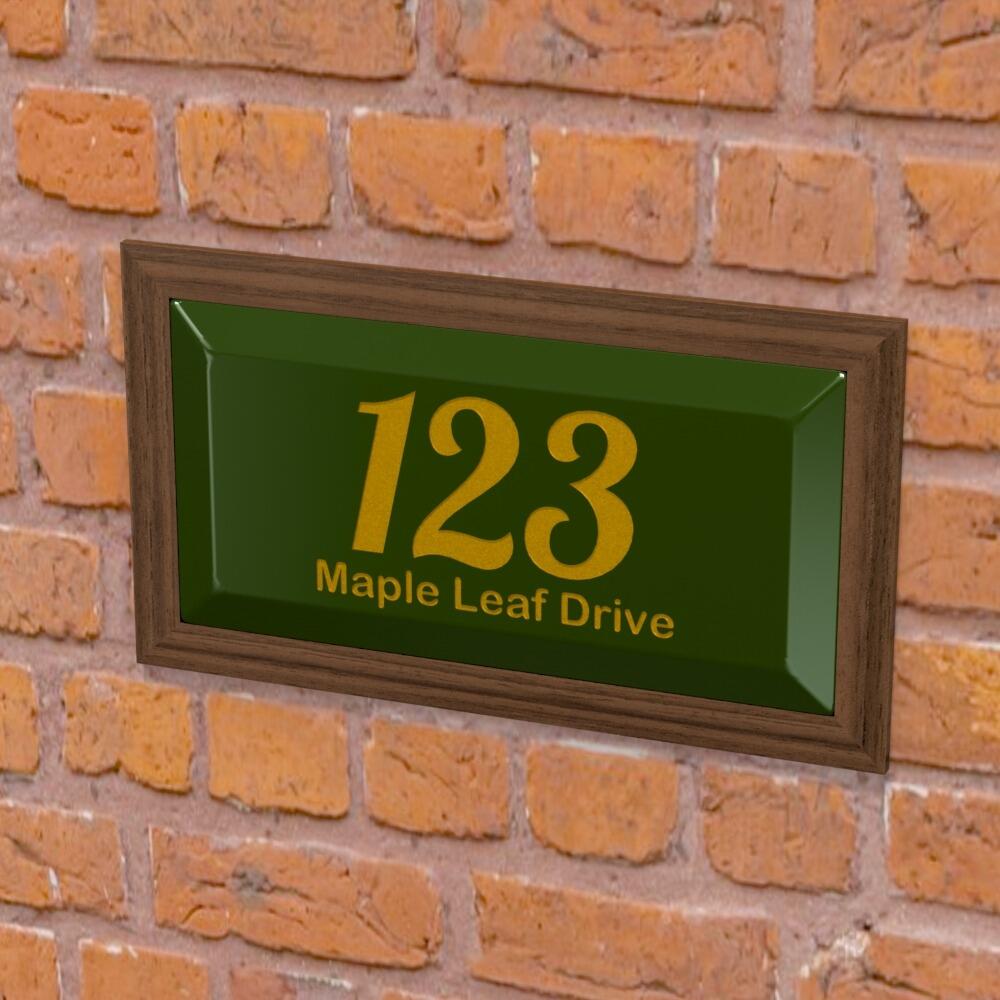 House plaque with frame