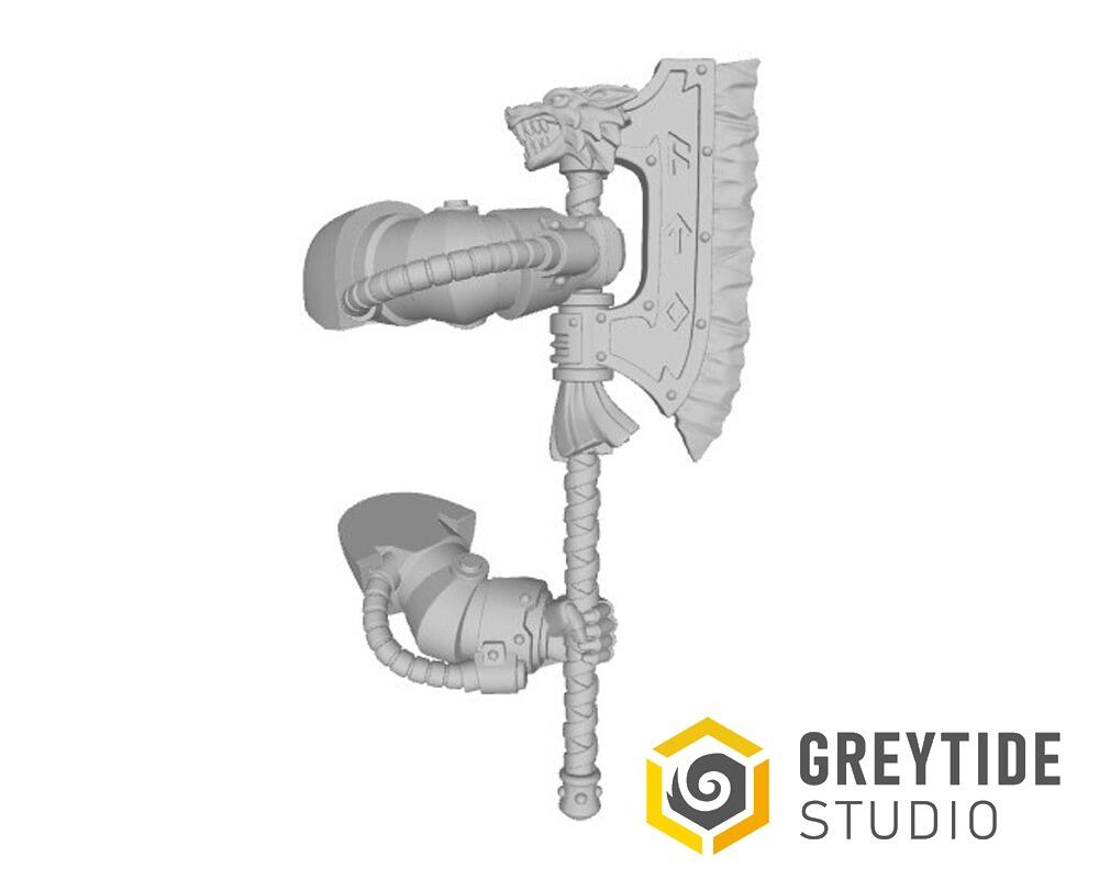 Greytide Studios Primal Hounds Terminator Two Handed Weapon 01